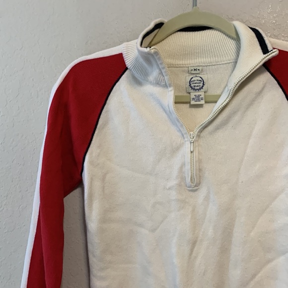 Vintage Polo Jeans Red Sleeve Zip Neck Long Sleeve Top - Picture 3 of 8